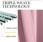 NICETOWN Crystal Pink Blackout Curtains 120" Long - Image 4