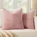 MIULEE Pink Decorative Throw Pillow Covers 18x18 Inch by MIULEE