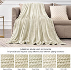 BEDELITE Fleece Blanket Queen Size – 3D Ribbed Jacquard Soft and Warm - Image 8