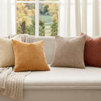 MIULEE Boho Farmhouse Terra Cotta Throw Pillow Covers 18x18 Inch Set of 4 - Image 2