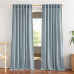 NICETOWN Linen Blend Mist Blue Curtains by NICETOWN