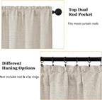 OWENIE Natural Valances for Windows 1 Pcs 24 Inch Length, Light Filtering - Image 4