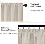 OWENIE Natural Valances for Windows 1 Pcs 18 Inch Length, Light Filtering - Image 4