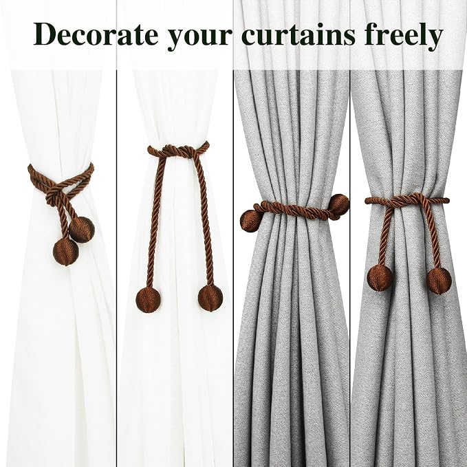 Curtain Tiebacks Outdoor Elegant Decorative Tie Backs Modern Rope Tiebacks - Image 3