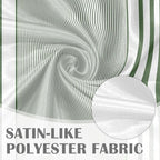 Emvency 2 Pack Valances Window Treatments, Striped Modern Green Farmhouse - Image 4