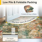 Washable Area Rugs 2'x8' Non-Slip Modern Abstract Soft - Image 8