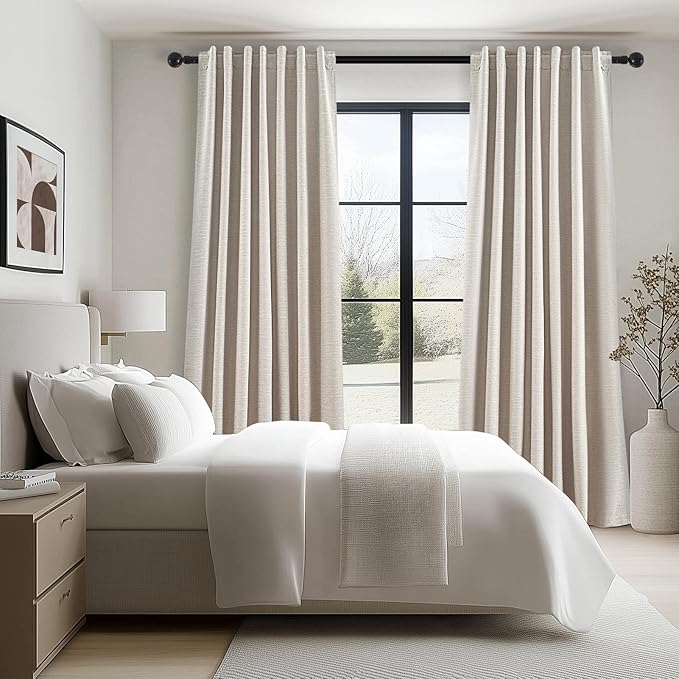 Topfinel Blackout Curtains 102 Inch Long 2 Panels, Linen Textured Room - Image 7