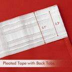 MIULEE Christmas Red Back Tab Blackout Curtains 102 Inch Long 2 Panels Set - Image 4