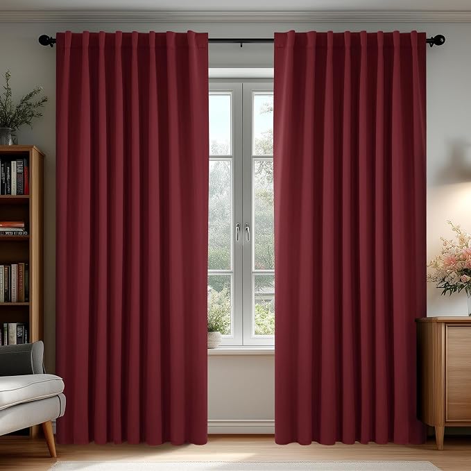 Deconovo Blackout Curtains, Thermal Insulated, W70 x L84 2 Panels, Back Tab by Deconovo