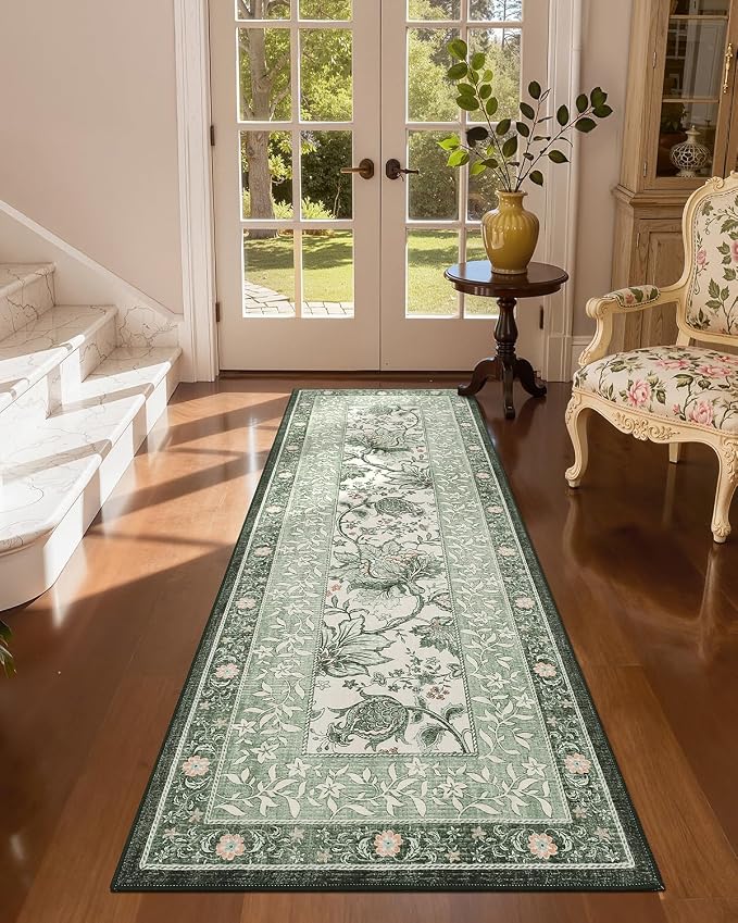 GarveeHome Sage Green 2x6 Washable Kitchen Runner Rugs Non Slip Provence - Image 5