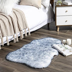 Ashler HOME DECO Soft Faux Fox Fur Rug Chair Couch Cover Area Rug - Image 2