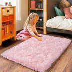 Small Area Rug, 2x3 Pink Rug for Bedroom Shaggy Throw Rugs for Girls Room - Image 2