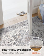 AMADA HOMEFURNISHING 9x12 Washable Area Rug, Low-Profile Large Area Rug - Image 7
