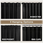 Pitalk Black Linen Sheer Curtains 72 Inch Length - Image 5