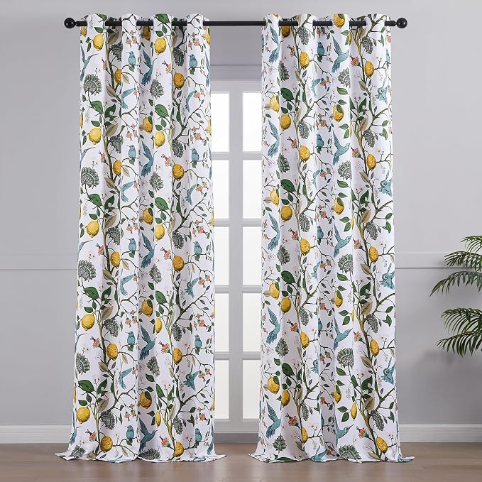 Topfinel 90 Inches Long Custom Window Curtains, Unique Chinoiserie Safari - Image 2