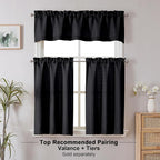 Chyhomenyc Black Short Curtain Valance - Image 4