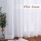 NICETOWN Living Room Window Curtains Sheer Textured 84" Long, Grommet Casual - Image 6