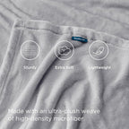 Bedsure GentleSoft Fleece Blankets Queen Size Light Grey - Image 7