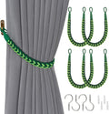 NICEEC 4 Pack Natural Cotton Rope Curtain Tiebacks Elegant Boho Style by NICEEC