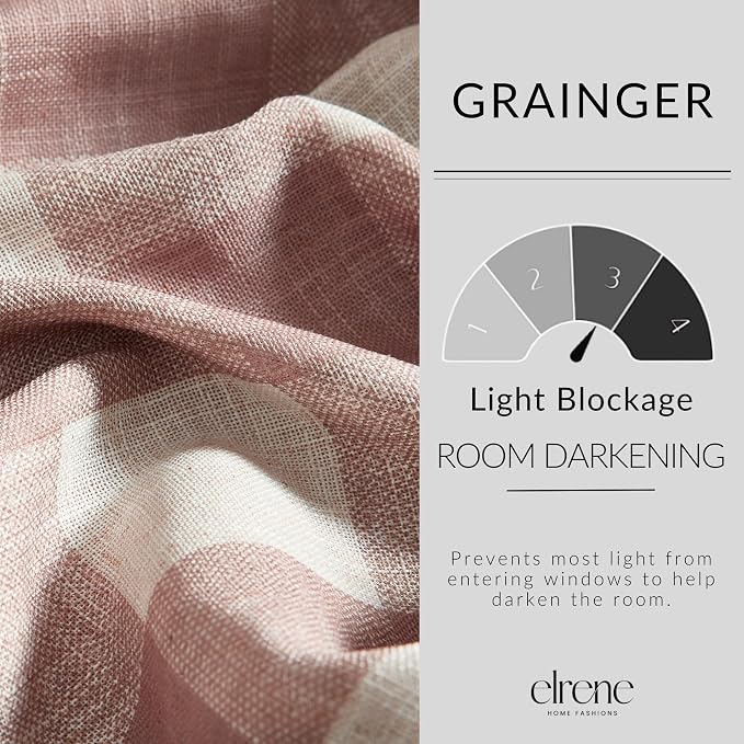 Elrene Home Fashions Farmhouse Living Grainger Buffalo-Check Blackout Window - Image 4