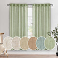 MIULEE Sage Green Linen Curtains 72 Inch Length by MIULEE