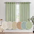 MIULEE Sage Green Linen Curtains 72 Inch Length 2 Panels by MIULEE