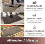 Mibao Front Door Mat Indoor Outdoor Entrance, Dirt Trapping Waterproof - Image 4