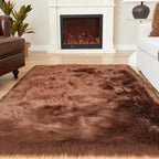 EasyJoy Ultra Soft Fluffy Shaggy Area Rug Faux Fur Rug Chair Cover Seat Pad - Image 3
