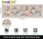 HEBE Hallway Runner Rug 2'8''x8' Washable Vintage Distressed Area Rugs Non Slip - Image 2
