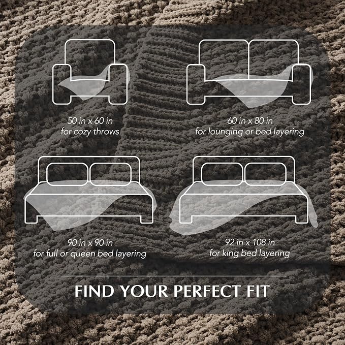 EVERGRACEHOME Chunky Chenille Knit Throw Blanket - Image 7