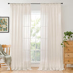 BGment Linen Curtains 84 Inch Length by BGment