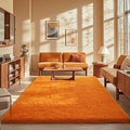 Ophanie Orange Rugs for Living Room Bedroom, 5x8 Fluffy Fuzzy Furry Carpet by Ophanie