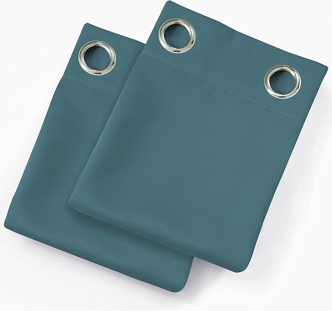 LEMOMO Sea Teal Thermal Blackout Curtains/52 x 84 Inch/Set of 2 Panels Room - Image 9