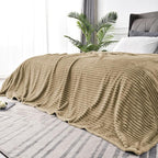 BEDELITE Fleece Blanket Queen Size – 3D Ribbed Jacquard Soft and Warm - Image 2