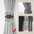 NICEEC 2 Pack Mini Magnetic Curtain Tiebacks Nordic Simple Style Drape Tie - Image 2