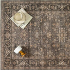 2x7 Washable Runner Rug for Hallway Kitchen Vintage Brown Non Slip Low Pile - Image 9