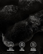 Ultra Soft Cozy Faux Fur Throw Blanket, Fuzzy Plush Thick Bubble Blanket - Image 5