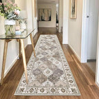 HEBE Hallway Runner Rug 2'x8' Washable Vintage Distressed Area Rugs Non Slip - Image 7