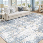 Washable Area Rugs 9'x12' Non-Slip Modern Abstract Soft - Image 9