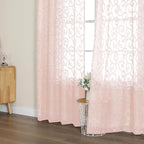OWENIE Furman Extra Long Blush Pink Sheer Curtains 96 inches Long - Image 7