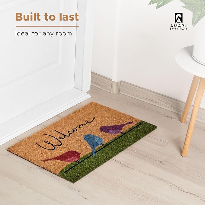 Colorful Birds - 24"x36" - Coir Door Mat - Welcome Mats - Image 5
