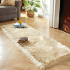 AMTOVO Faux Fur Rug, 2 x 6 ft Runner Area Rugs - Image 3