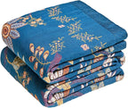MSGKV Boho Throw Blanket for Bed 60"x80" 100% Cotton Twin Floral Blanket Spring by MSGKVHomeTextiles