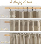 NICETOWN Taupe Curtains 84 inch Length 2 Panels Set, Rod Pocket & Back Tab - Image 4