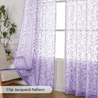 OWENIE Furman Sheer Curtains 63 inch Length - Image 2