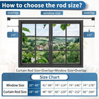 Black Curtain Rods for Windows 28-48Inch Heavy Duty French Return Rod, Wrap - Image 9