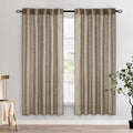 MIULEE Taupe Grey Linen Curtains 72 Inch Length 2 Panels by MIULEE