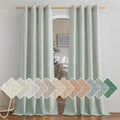 NICETOWN Thick Linen Sage Green Curtains 84 inch Length 2 Panels, Grommet Linen by NICETOWN