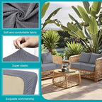 12Pcs Stretch Patio Cushion Covers, Outdoor Couch Covers Replacement, Outdoor - Image 3