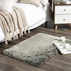 Ashler Home Deco Faux Fox Fur Area Rug, 2x3 ft, High Pile, Rectangular - Image 2
